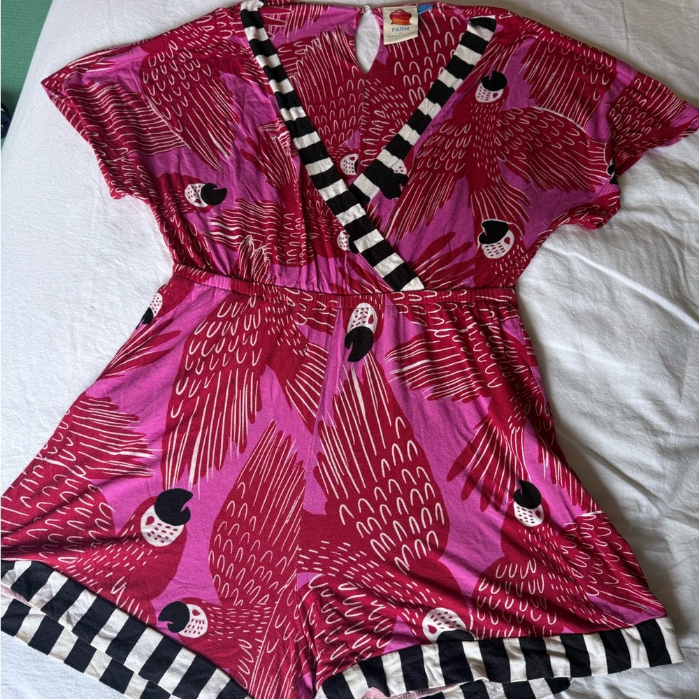 Anthropologie FARM RIO Salma Parrot Romper